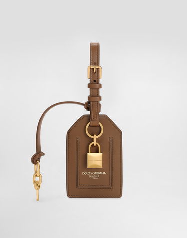 Ключодържатели Dolce & Gabbana Dolce & Gabbana Calfskin Luggage Tag with Padlock Кафяво | BI3417A9S258Z093, 0