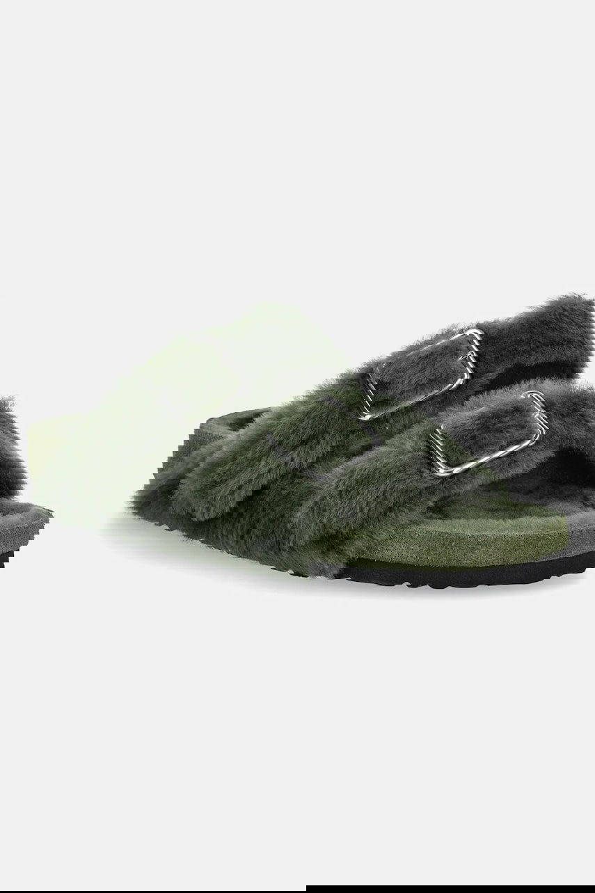 Кецове и обувки Birkenstock Birkenstock 1774 Arizona BB Furry Slides Зелено | 1030001, 0