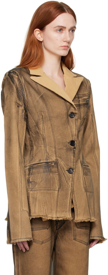 Яке Ottolinger Ottolinger Peaked Denim Blazer Кафяво | 1703108, 1