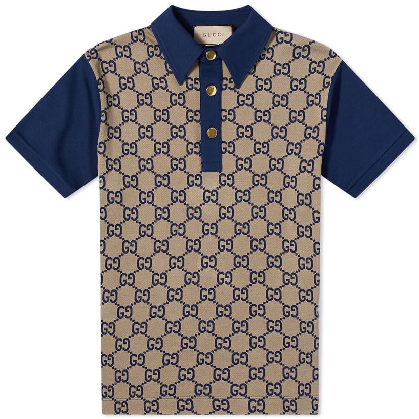 Поло тениска Gucci Gucci All Over GG Print Polo Shirt Бежово | 682015-XJD1F-2480