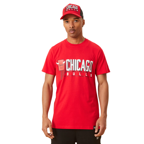 Тениска New Era Chicago Bulls Triangle Logo Red T-Shirt Червено | 12893076, 0