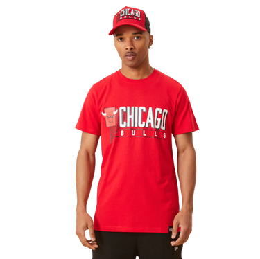 Тениска New Era Chicago Bulls Triangle Logo Red T-Shirt Червено | 12893076, 0