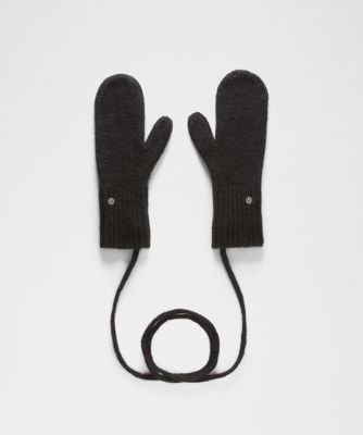 Ръкавици lululemon Lululemon Alpaca Wool-Blend Mittens with String, M/L Черно | prod20004055, 2
