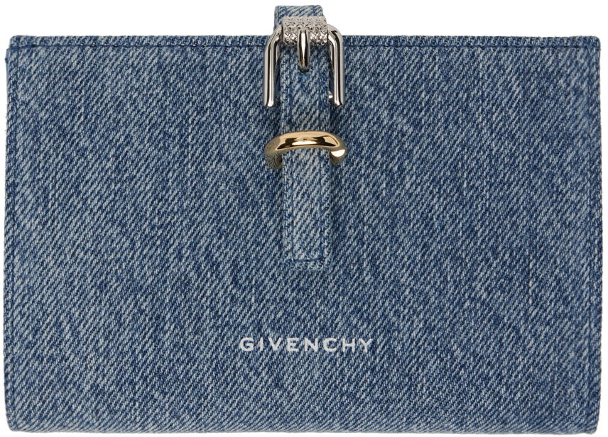 Портфейл Givenchy Voyou Denim Wallet Синьо | BB60LNB20G420, 0