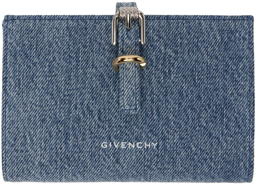 Портфейл Givenchy Voyou Denim Wallet Синьо | BB60LNB20G420