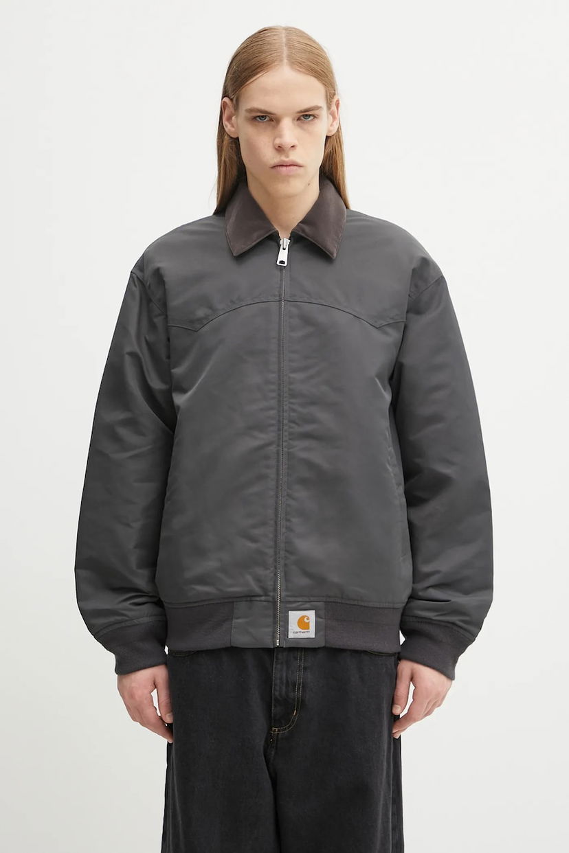 Яке Carhartt WIP Santa Fe Alumni Collared Jacket Сиво | I035147.32BXX