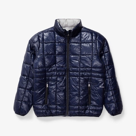 Пухо яке Pop Trading Company Quilted Reversible Puffer Jacket Тъмно синьо | POPAW23-05-015