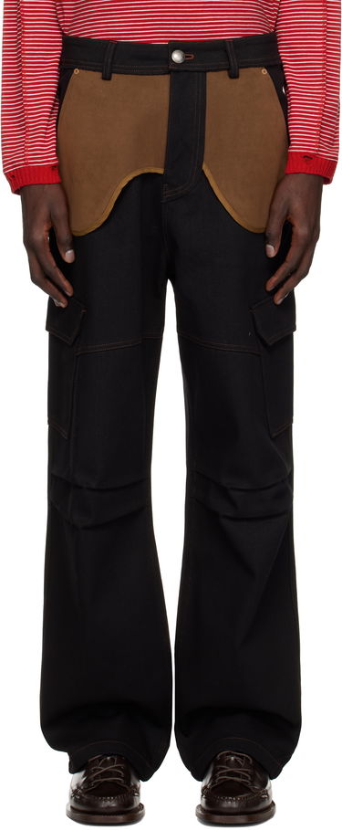 Карго панталони Andersson Bell Andersson Bell Inside Out Denim Cargo Pants Черно | apa785m, 0