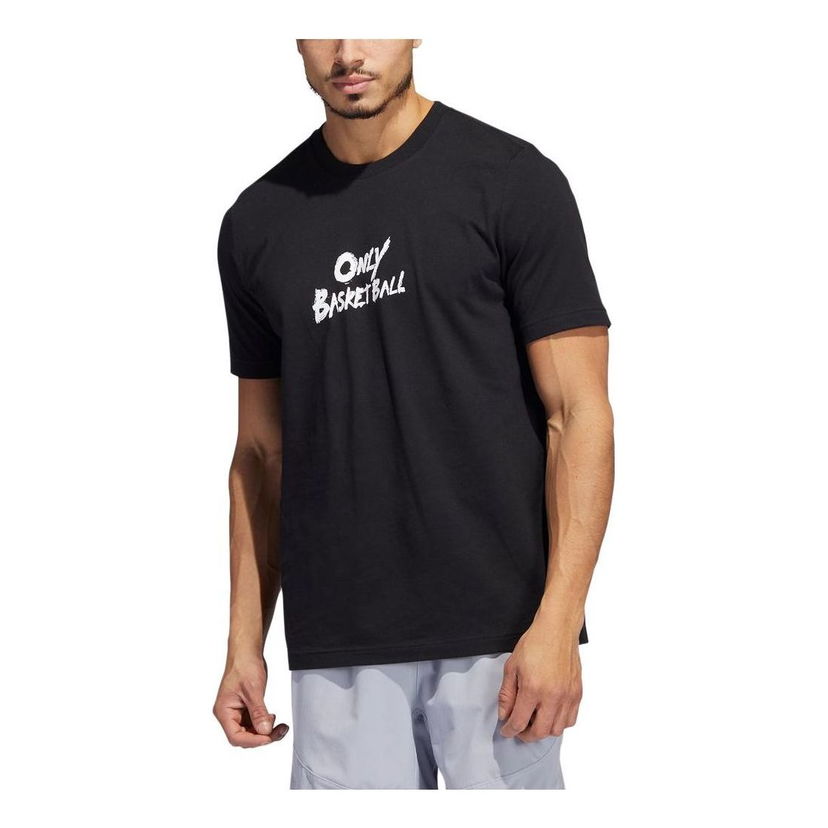 Тениска adidas Originals Men's  'Only Basketball' Graphic  T-Shirt Черно | HS6615