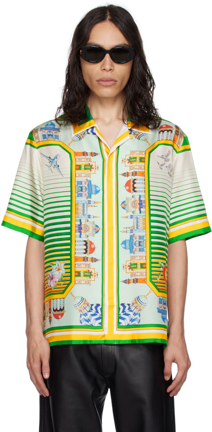 Риза Casablanca Printed Shirt Многоцветен | U-MF23-SH-003-11 SILK TWILL CITY, 0