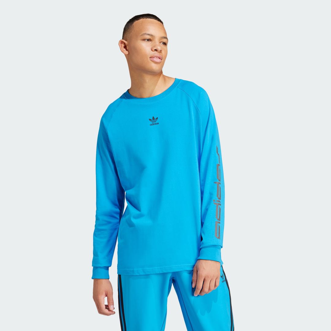 Суитчър adidas Performance Graphic Long Sleeve T-Shirt Синьо | IS2805, 0