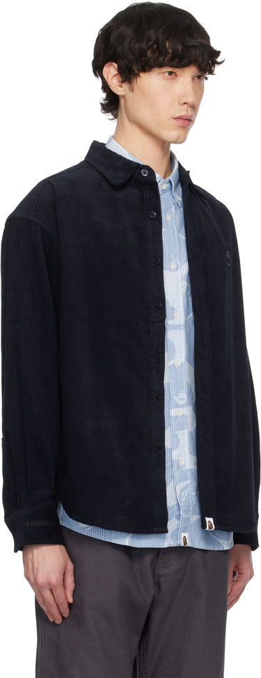 Риза BAPE Corduroy Button-Up Shirt Черно | 001SHK801309M, 1