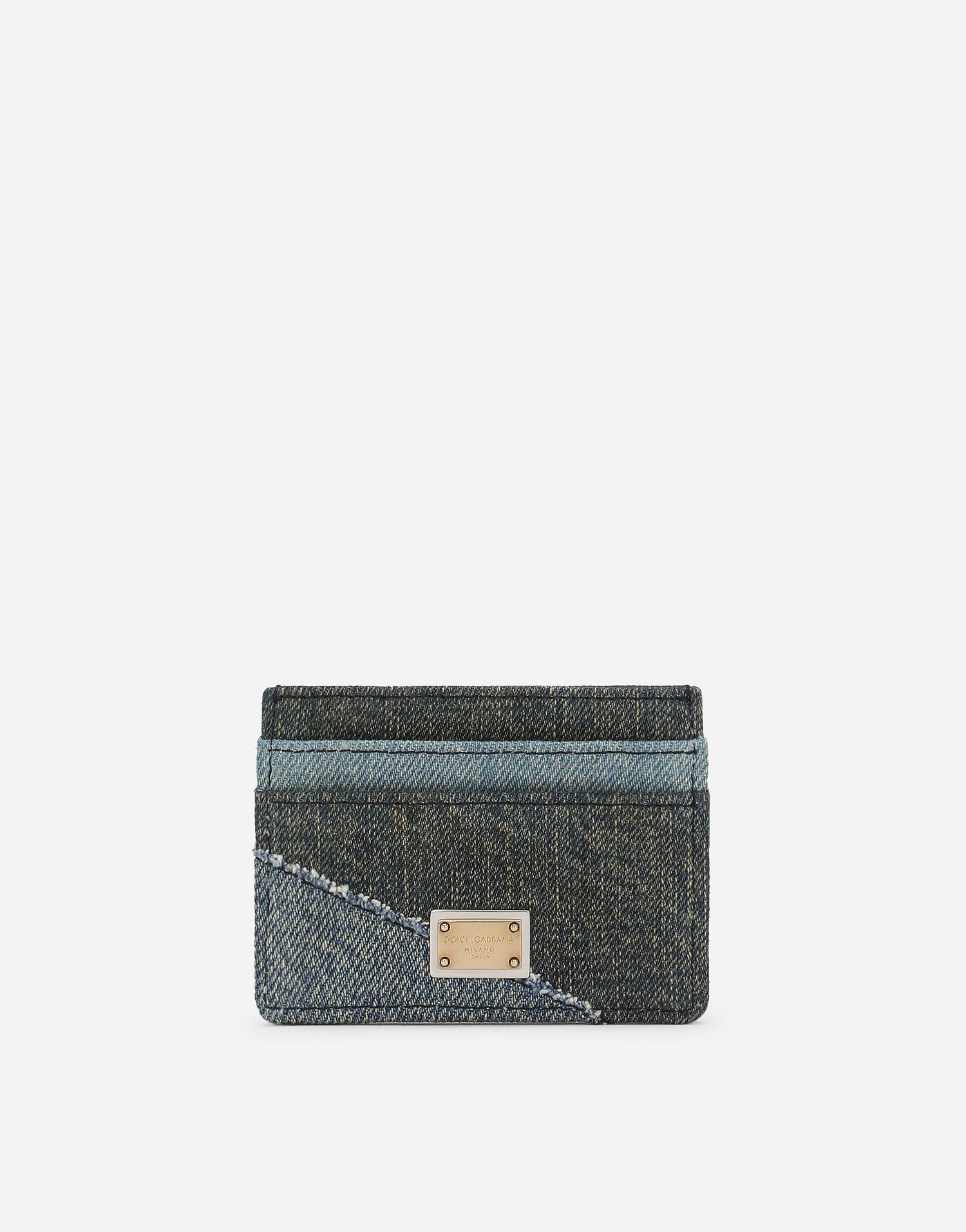 Портфейл Dolce & Gabbana Patchwork Denim Card Holder Синьо | BI0330A9U7580650, 0
