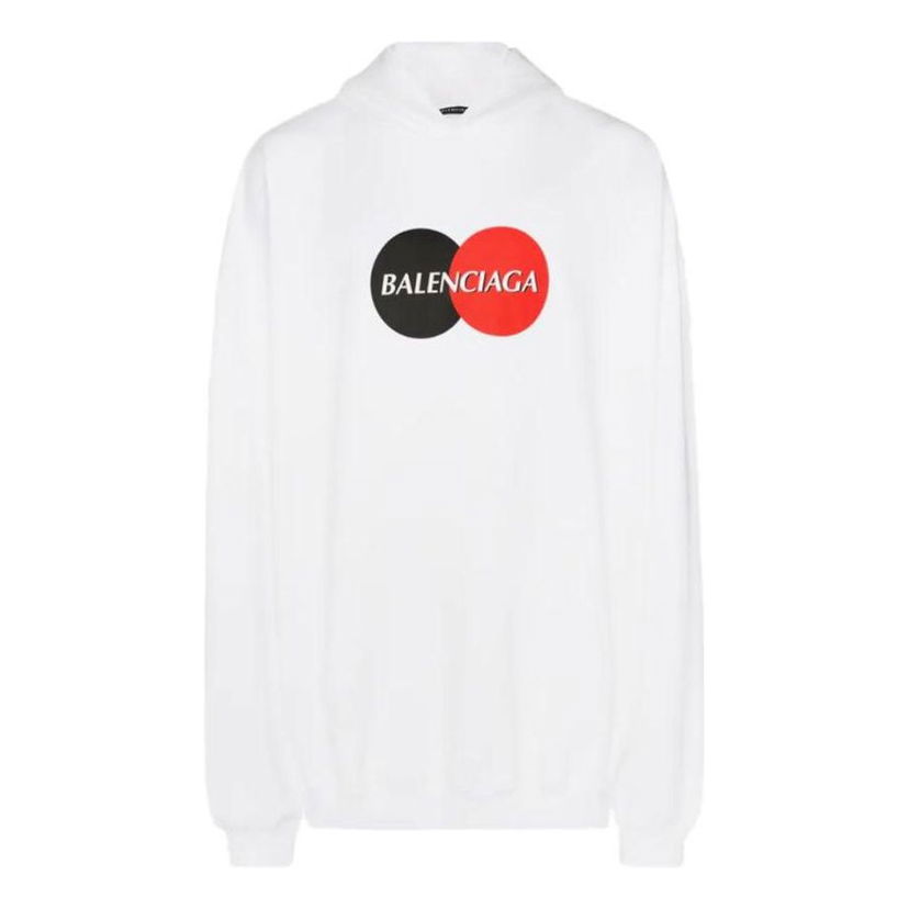 Суитчър Balenciaga Balenciaga Uniform Logo Hoodie Бяло | 620973TIV809000