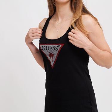 Pокля GUESS Guess Rhinestone Triangle Logo Tank Mini Dress Черно | E5GP01I3Z14-JBLK, 2
