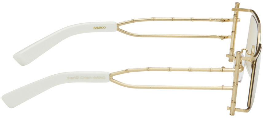 Слънчеви очила Feng Chen Wang Feng Chen Wang Bamboo Sunglasses Жълто | SSE-WS01-001, 1