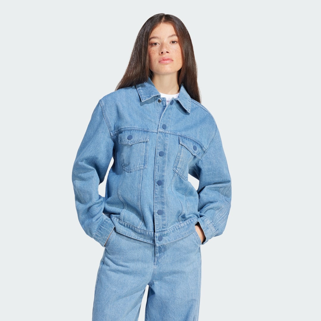 Яке adidas Originals KSENIASCHNAIDER 3-Stripes Синьо | IS1742, 0