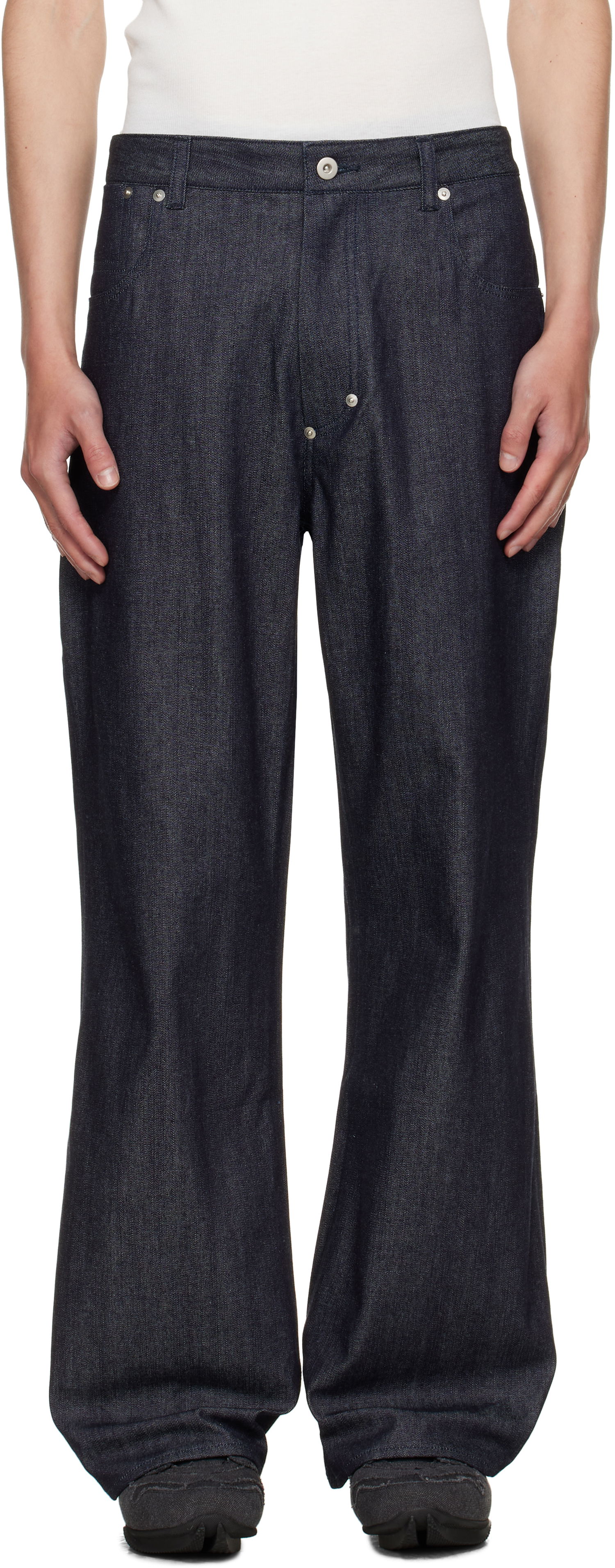 Дънки sage NATION SAGE NATION Straight Rivet Jeans Синьо | S133 STRAIGHT RIVET TROUSER DENI, 0