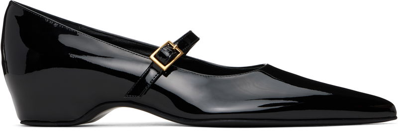 Облекло Khaite KHAITE Sybil Mary Jane Ballerina Flats Черно | F4052-909