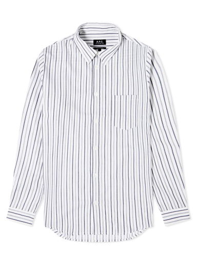 Риза A.P.C. Clement Stripe Shirt Бяло | COGUF-H12512-AAB