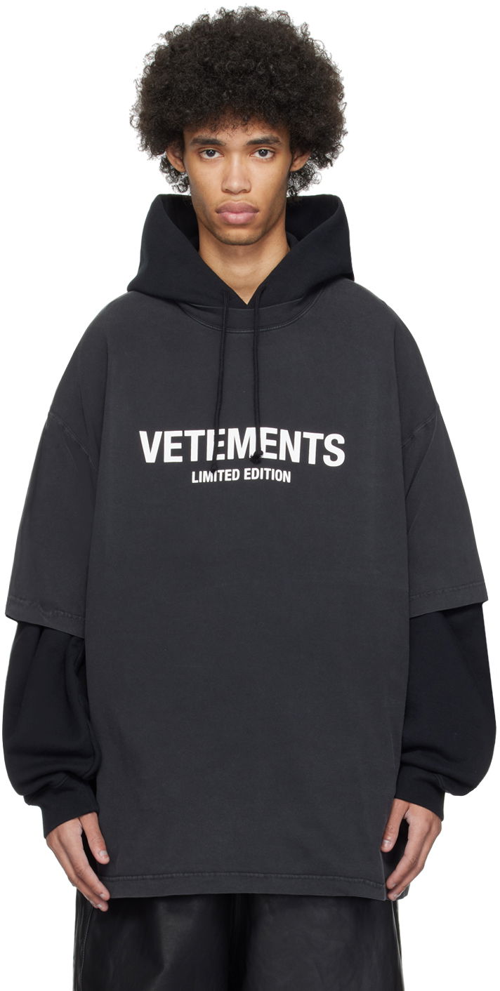 Тениска VETEMENTS Printed T-Shirt Черно | UE64TR800K, 0