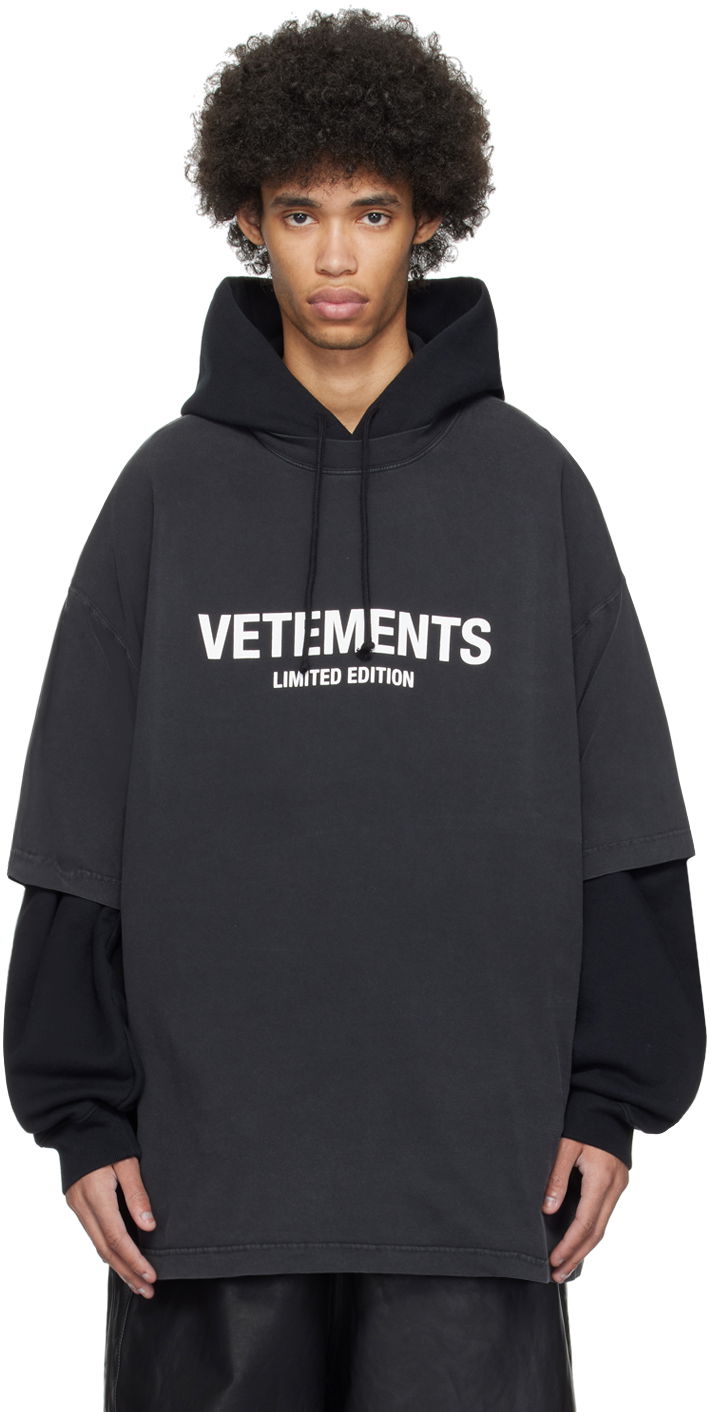 Тениска VETEMENTS Printed T-Shirt Черно | UE64TR800K