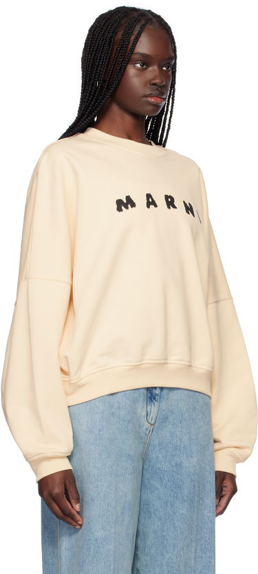 Суитчър Marni Marni Crewneck Sweatshirt Бежово | FLJE0185P7 USCX43, 1