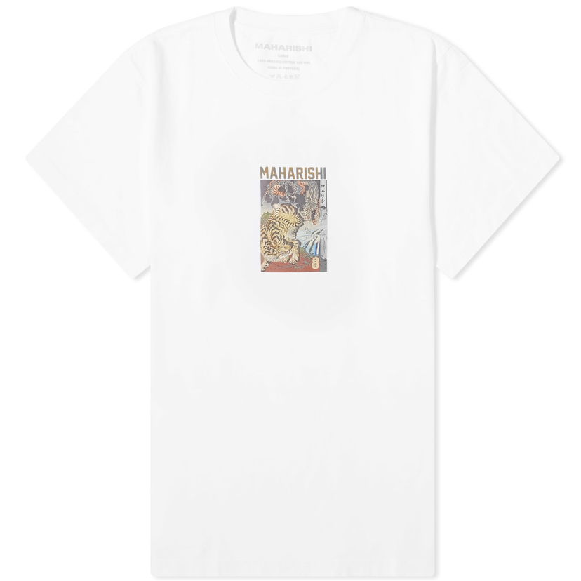 Тениска Maharishi Tigers v Dragons T-Shirt Бяло | 1078-WHT