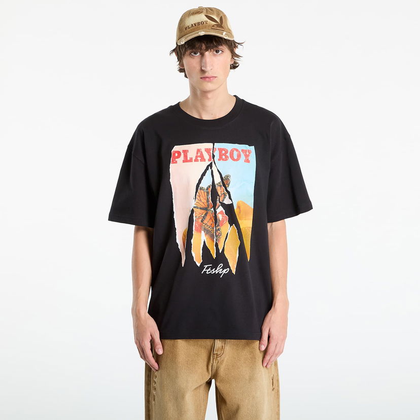 Тениска Footshop Playboy x FTSHP Butterfly Covers Tee UNISEX Black Черно | FTSHP_527
