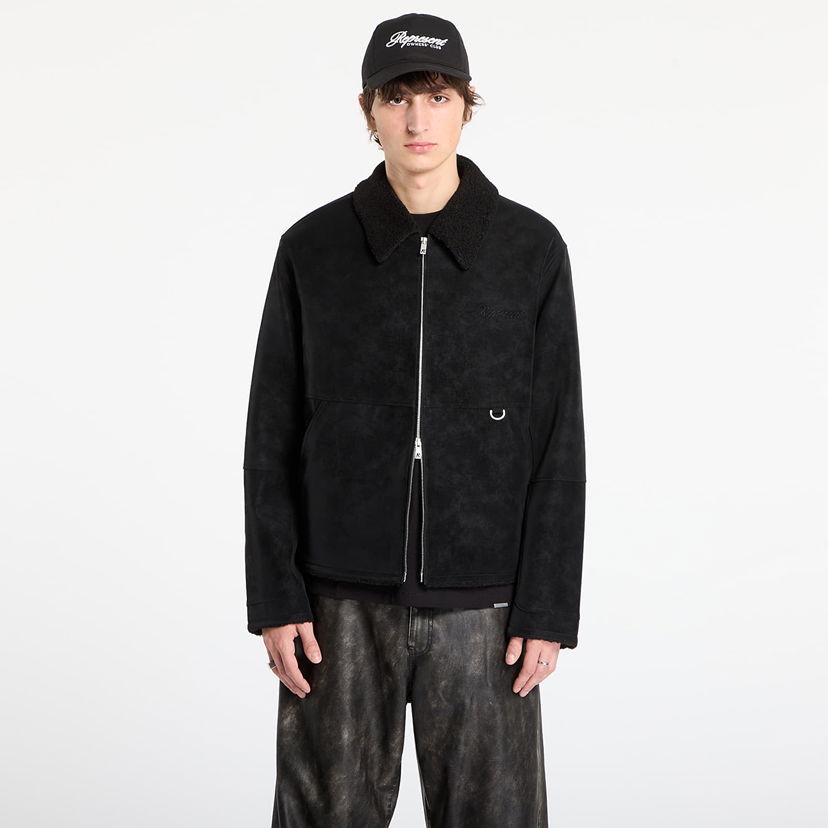 Яке Represent Clo Distressed Shearling Jacket Черно | MLM100132-01