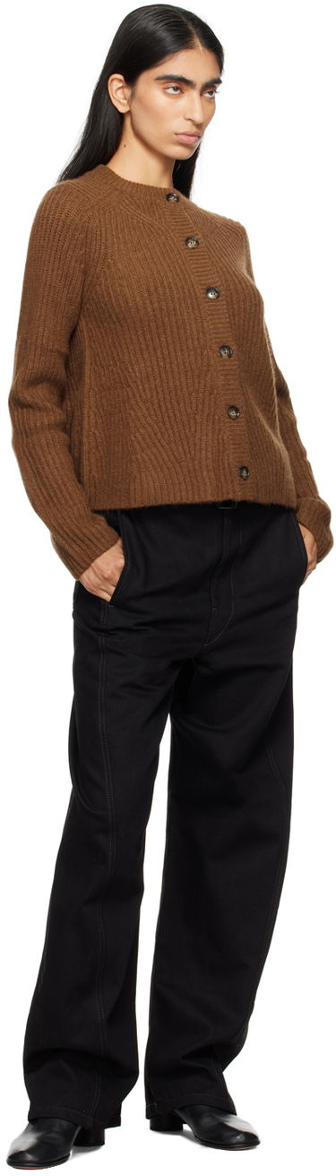 Пуловер Loulou de Saison Loulou de Saison Emin Knit Cardigan Кафяво | EMIN, 3