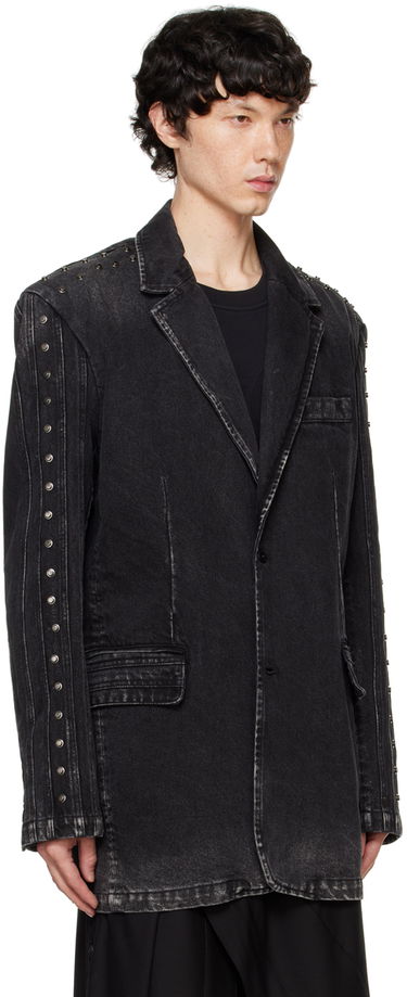 Яке Feng Chen Wang Feng Chen Wang Paneled Denim Blazer Черно | FUF18JK26, 1