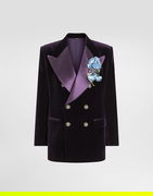 Sicilia Double-breasted Smooth Velvet Jacket