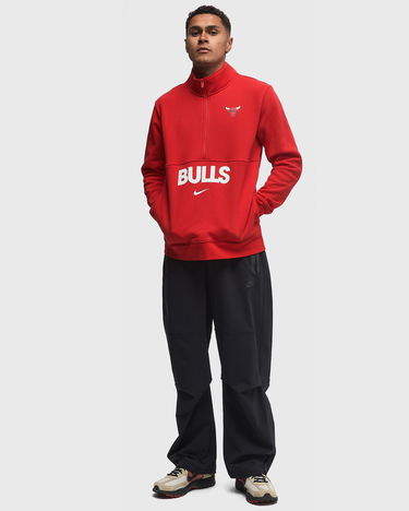 Суитчър Nike NBA Chicago Bulls Club Courtside Half-Zip Top Червено | FZ7711-657, 4