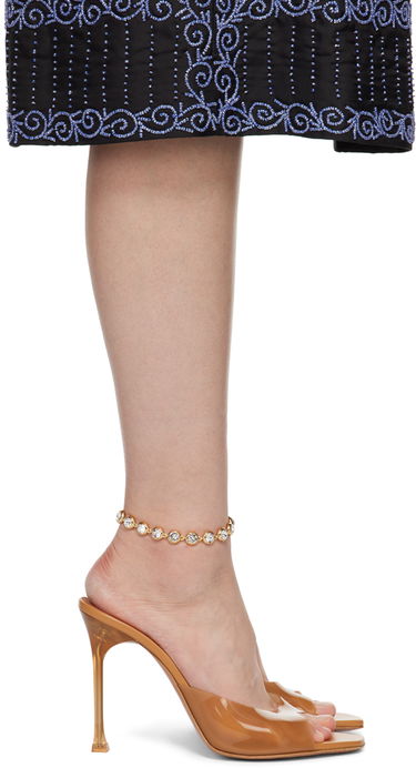 Гривна Amina Muaddi Muaddi Silver Tennis Chain Anklet Металик | TENNIS ANKLET, 3