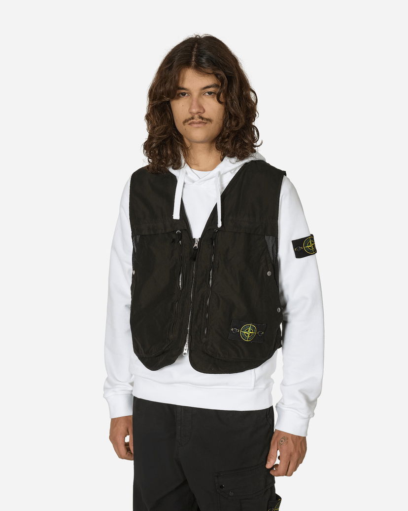 Жилетка Stone Island Light-TC Vest Black Черно | 8115G03M3 V0029