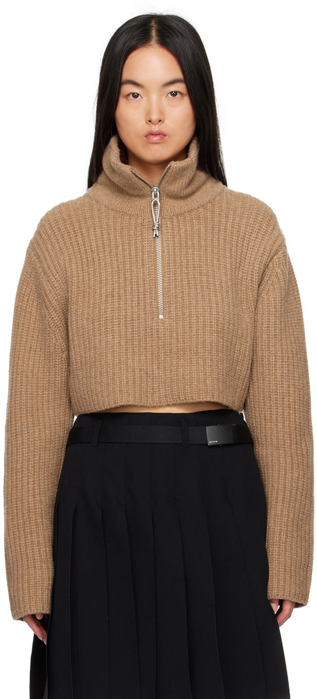 Kylo Cropped Half-Zip Sweater