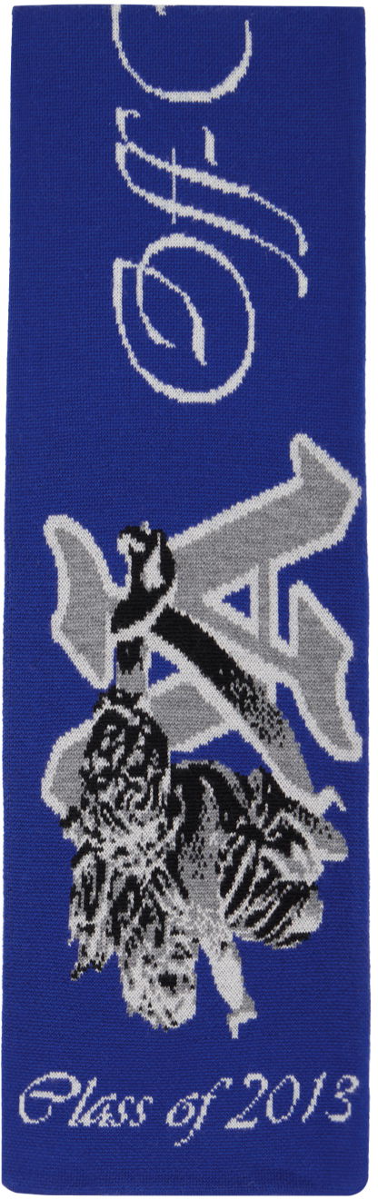 Шал Off-White Scarf Blue Синьо | OMMA058F23KNI0016907, 0