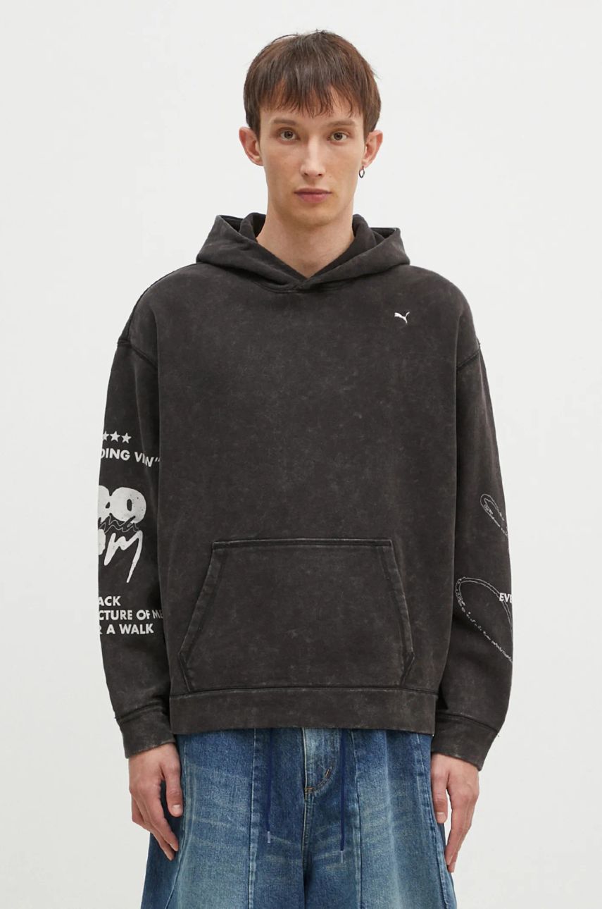 Суитчър Puma Black Printed Hoodie Черно | 626664, 0