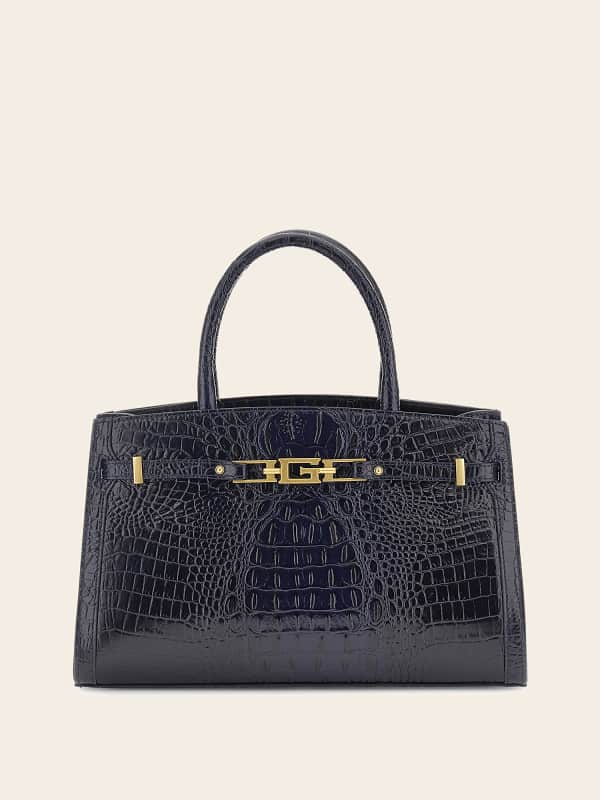Дамска чанта GUESS Cristina Genuine Leather Handbag Тъмно синьо | HWCRTTL4176, 0