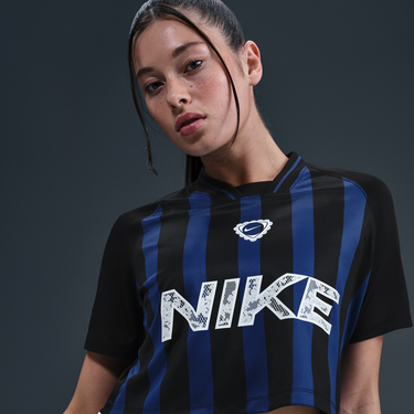 Фланелка Nike Nike Sportswear Cropped Short Sleeve T-Shirt Синьо | IM0326-455, 4