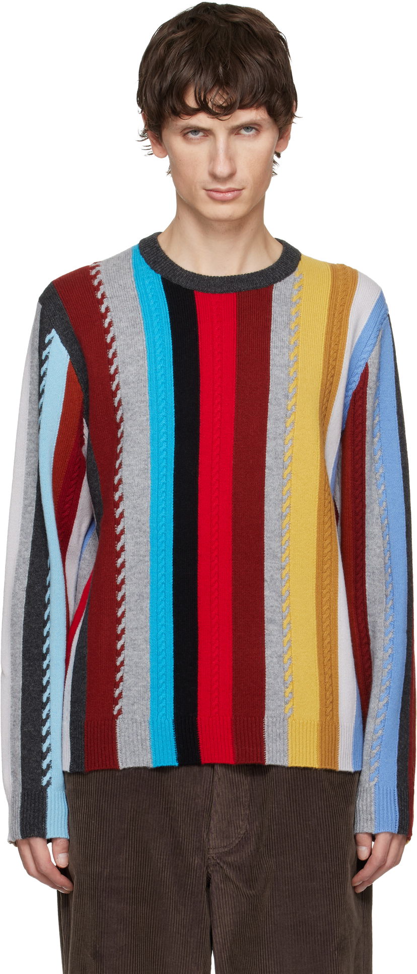 Пуловер Paul Smith Cashmere Blend 'Signature Stripe' Sweater Многоцветен | M1R-546Z-T02828-92