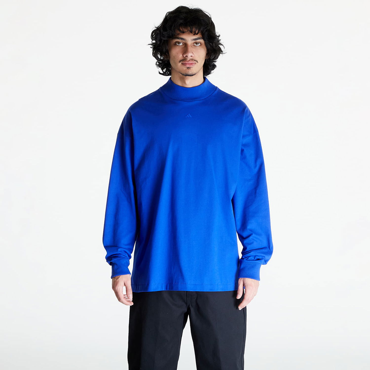 Суитчър adidas Performance adidas Basketball Long Sleeve Tee UNISEX Тъмно синьо | IX1969, 0