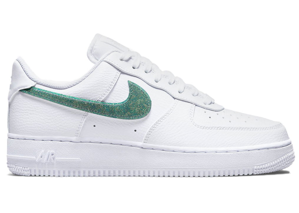 Кецове и обувки Nike Air Force 1 Low Glitter Swoosh Green W Бяло | DH4407-100, 0