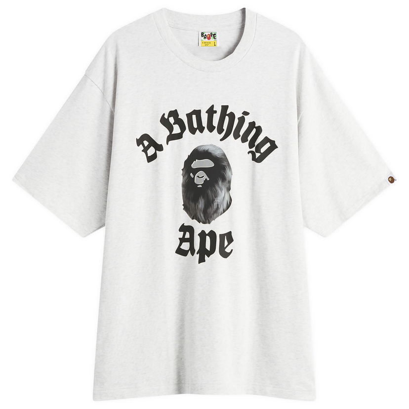 Тениска BAPE A Bathing Ape Gothic College T-Shirt Сиво | 001TEL801330M-GRY