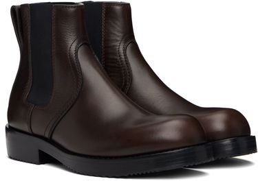 Кецове и обувки Dries Van Noten Dries Van Noten Leather Chelsea Boots Кафяво | 252-021703-105, 3