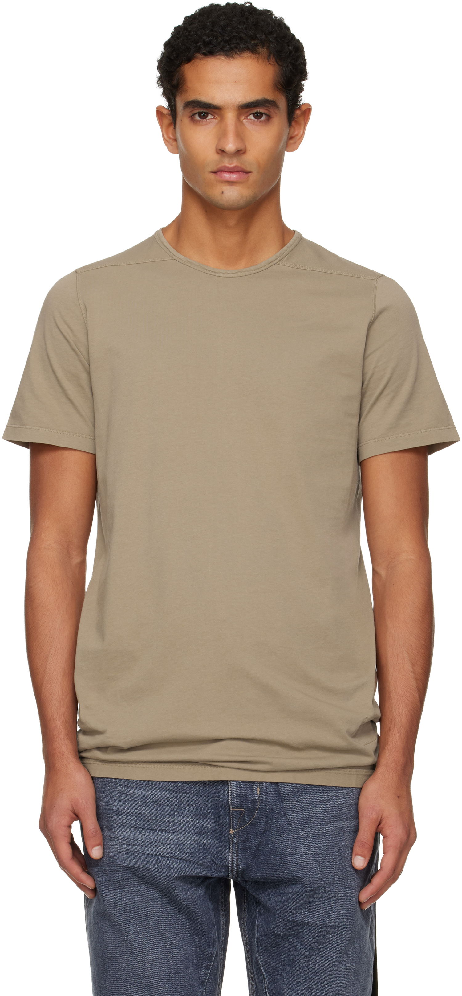 Тениска Rick Owens Concordians Level T-shirt Бежово | DU02E7250 RNP, 0