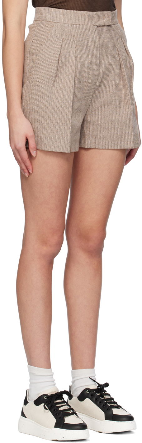 Къси панталони Max Mara Max Mara Women's Pleated Tailored Shorts Бежово | 2411781012600, 1