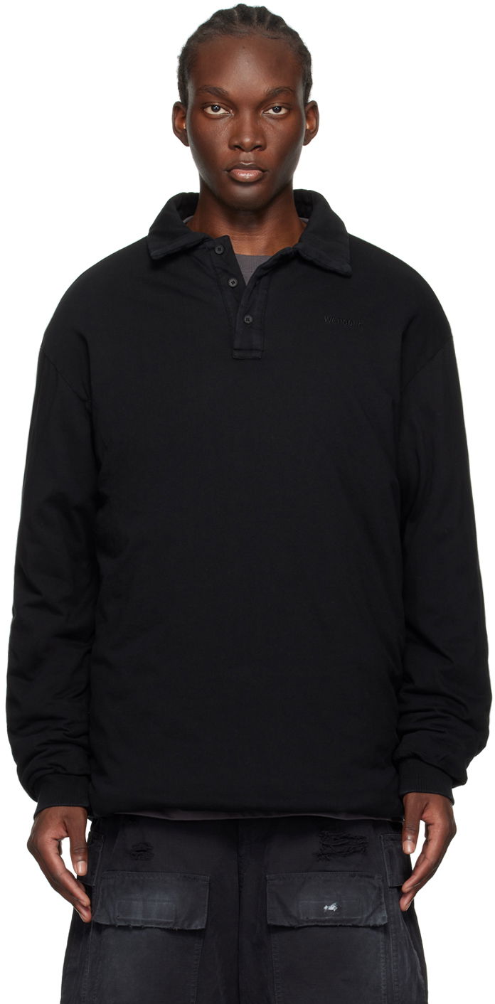 Пуловер We11done Padded Long Sleeve Polo Черно | WD-TT2-24-739-U-BK, 0