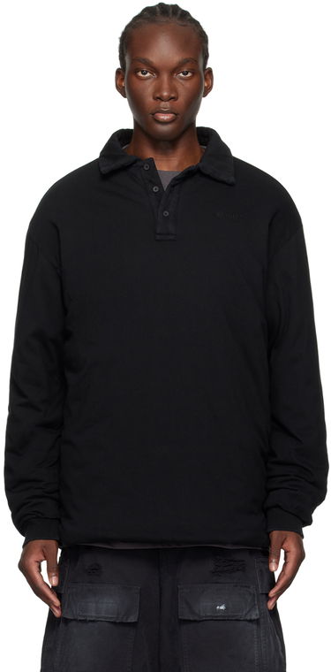 Пуловер We11done Padded Long Sleeve Polo Черно | WD-TT2-24-739-U-BK, 0